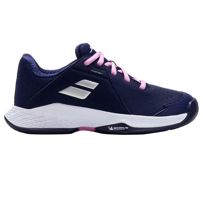 Babolat Jet Mach 3 All Court Junior Tennis Shoe - Dark Purple/Silver