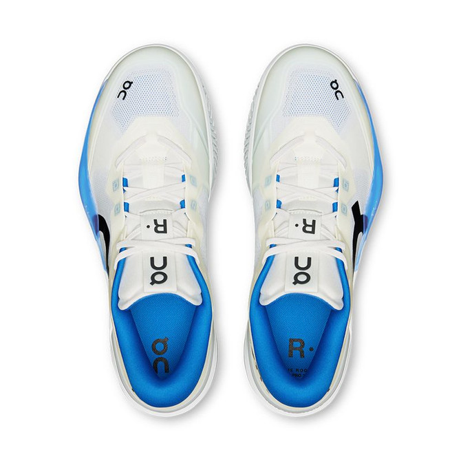 On The Roger Pro 3 Mens Clay Tennis Shoe - Ivory/Jay