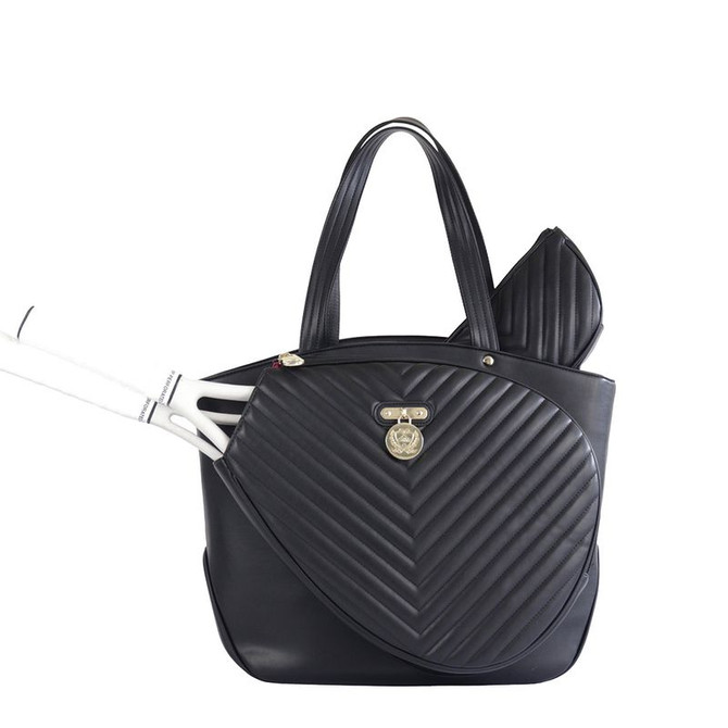 Court Couture Cassanova Chevron Tennis Tote - Onyx