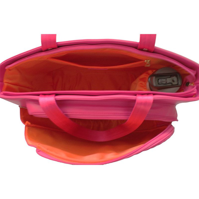 Court Couture Cassanova Chevron Tennis Tote - Peony