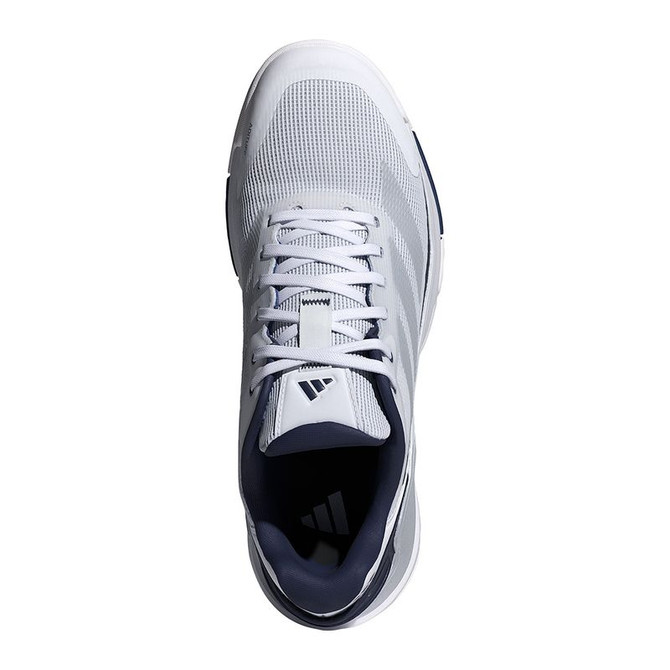 adidas Crazyquick LS Mens Padel Shoe - White/Silver Metallic/Dark Blue - Final Sale