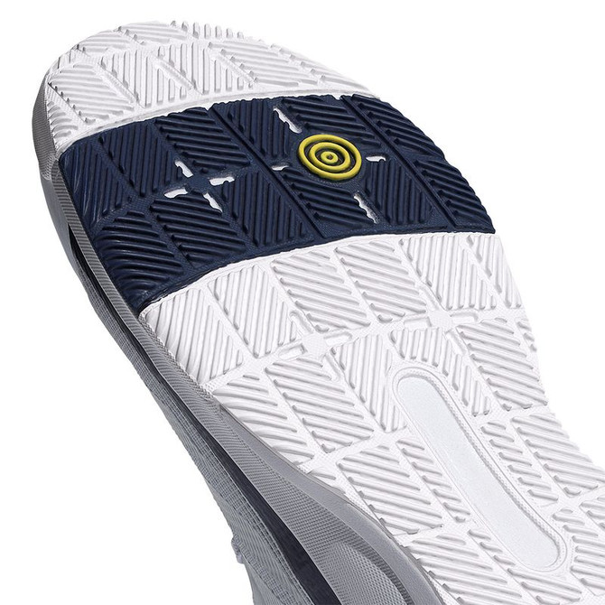 adidas Crazyquick LS Mens Padel Shoe - White/Silver Metallic/Dark Blue - Final Sale