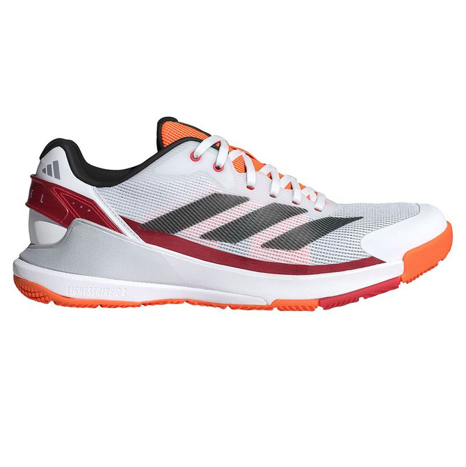 adidas Crazyquick LS Mens Padel Shoe - White/Core Black/Lucid Orange - Final Sale