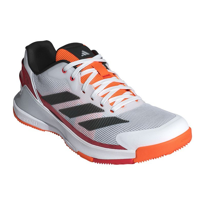 adidas Crazyquick LS Mens Padel Shoe - White/Core Black/Lucid Orange - Final Sale