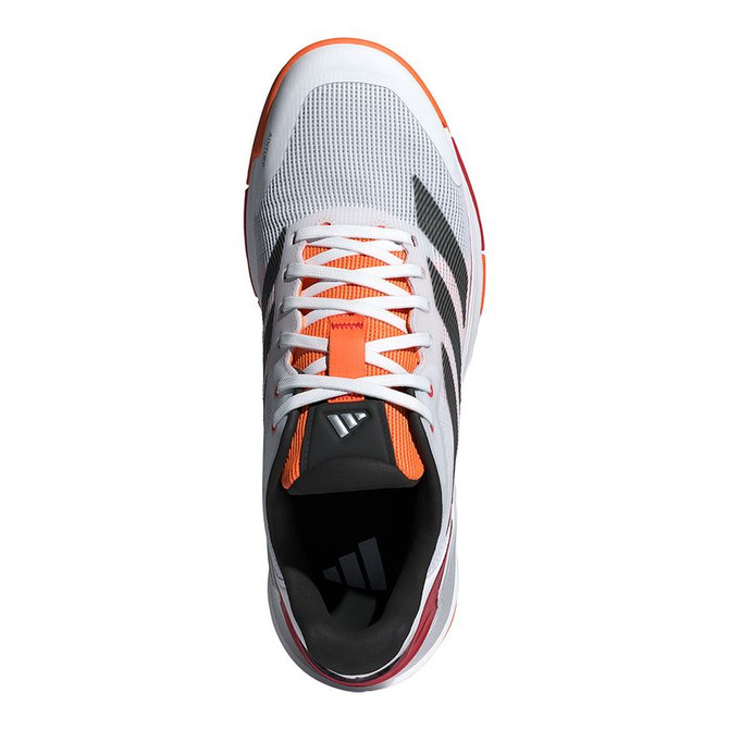 adidas Crazyquick LS Mens Padel Shoe - White/Core Black/Lucid Orange - Final Sale