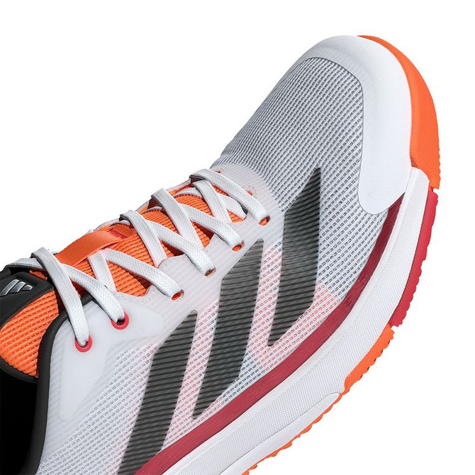 adidas Crazyquick LS Mens Padel Shoe - White/Core Black/Lucid Orange - Final Sale