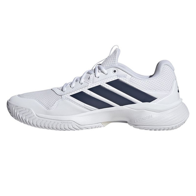 adidas Gamecourt 3 Mens Tennis Shoe - White/Dark Blue/Core Black