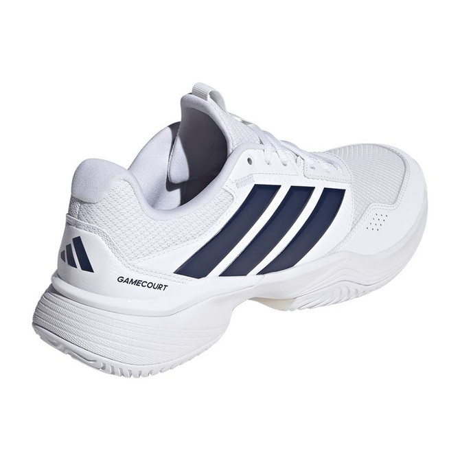 adidas Gamecourt 3 Mens Tennis Shoe - White/Dark Blue/Core Black