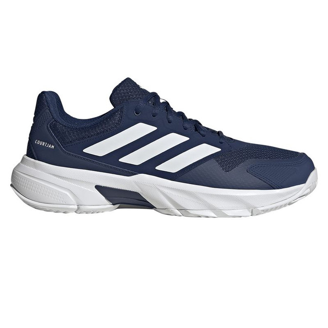 adidas Courtjam Control 3 Mens Tennis Shoe - Dark Blue/White/Dark Blue