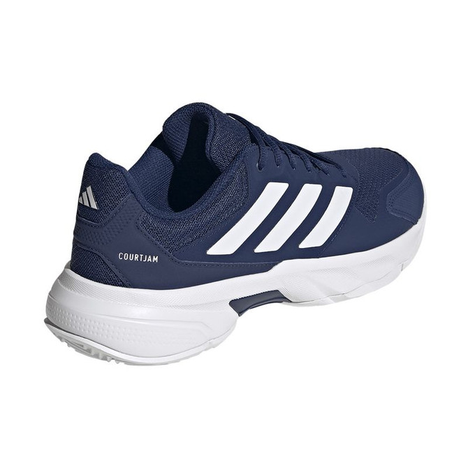 adidas Courtjam Control 3 Mens Tennis Shoe - Dark Blue/White/Dark Blue