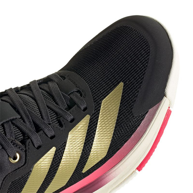 adidas Crazyquick Boost Mens Padel Shoe - Black/Gold/Solar Turbo