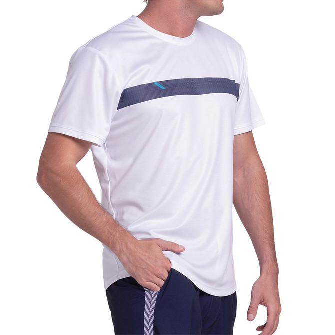 K Swiss Propel Short Sleeve Shirt - White/Midnight