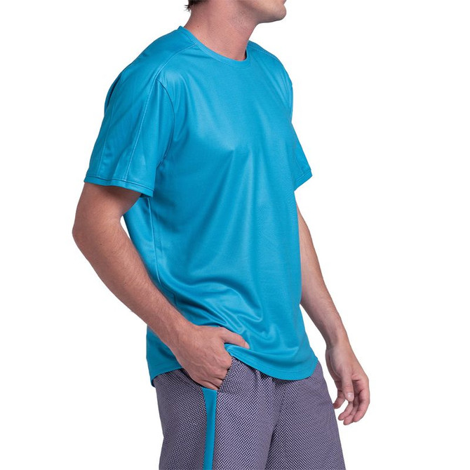 K Swiss Synergize Short Sleeve Shirt - Baltic/White