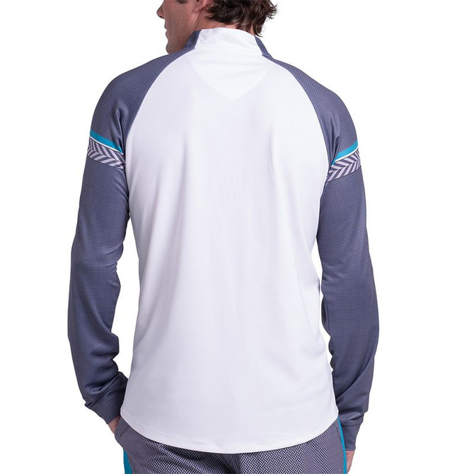 K Swiss Propel 1/4 Zip Long Sleeve Shirt - Midnight/White