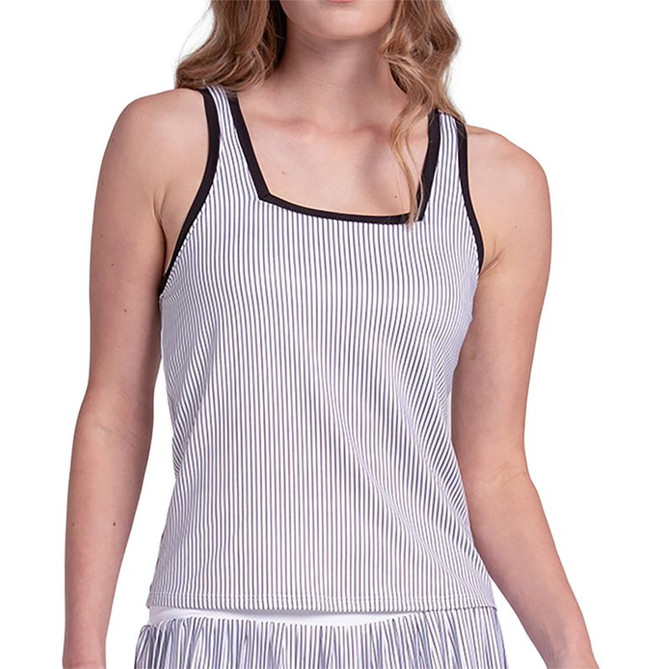 K Swiss Square Neck Tank - White/Black