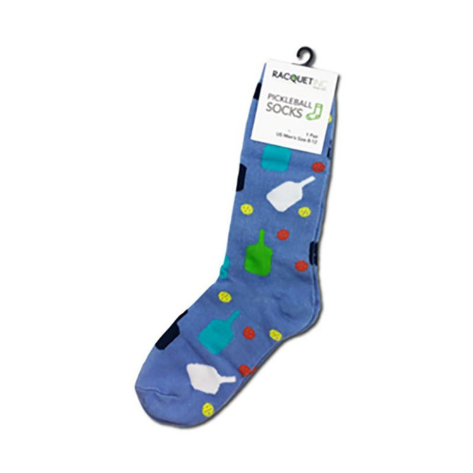 Racquet Inc Pickleball Socks - LT Blue/Green/Black