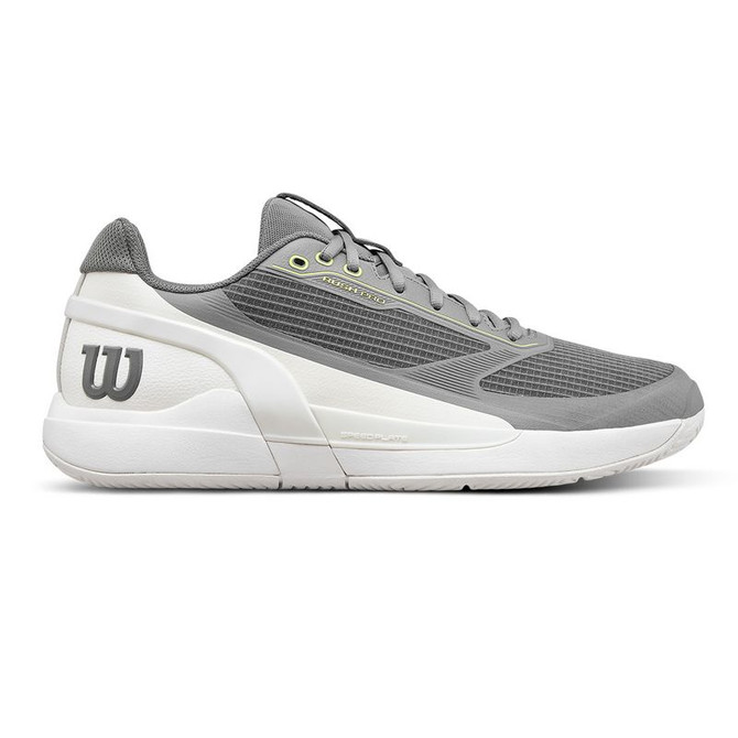 Wilson Rush Pro 5 Mens Tennis Shoe - Titanium/Black/Safety Yellow