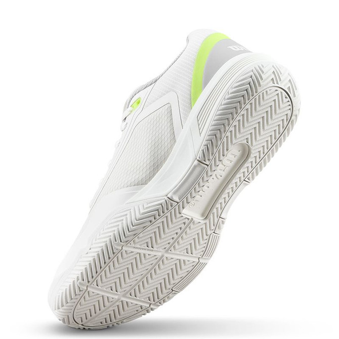 Wilson CourtGlide Womens Tennis Shoe - Snow White/Titanium/Safety Yellow