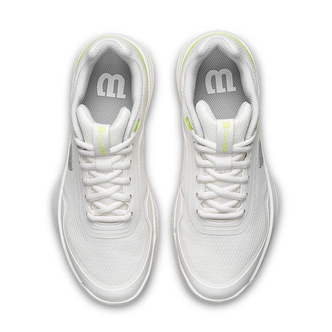 Wilson CourtGlide Womens Tennis Shoe - Snow White/Titanium/Safety Yellow