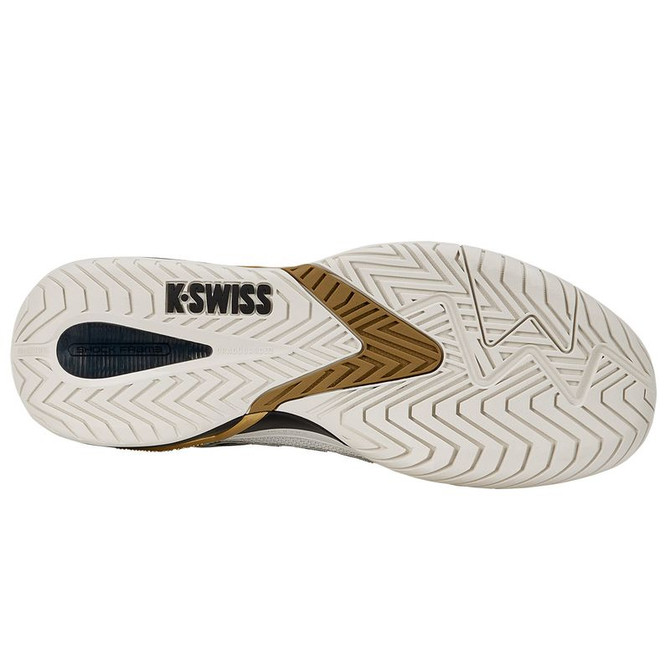 K Swiss Ultrashot 4 Mens Tennis Shoe - Blanc de Blanc/Moonless Night/Gold