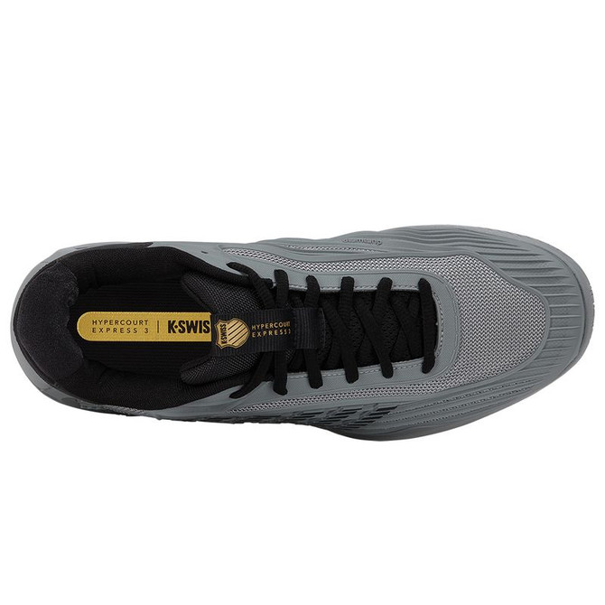 K Swiss Hypercourt Express 3 Mens Tennis Shoe - Ultimate Gray/Moonless Night/Gold