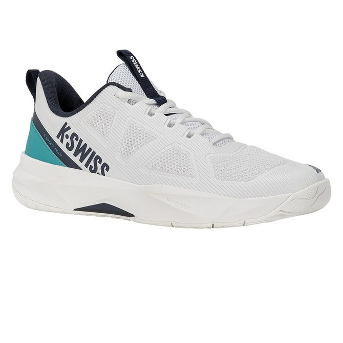 K Swiss K Frame Speed Team Mens Tennis Shoe - White/Baltic/Carbon