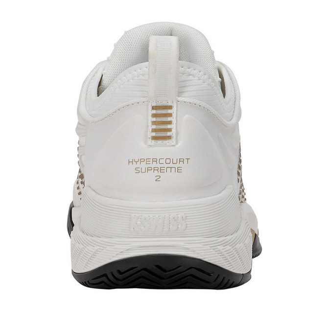 K Swiss Hypercourt Supreme 2 Mens Tennis Shoe - Blanc de Blanc/Moonless Night/Gold