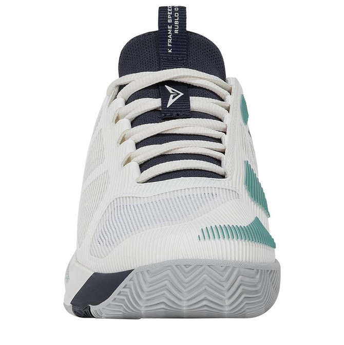 K Swiss K Frame Speed Rublo Mens Clay Tennis Shoe - Blanc DeBlanc/Carbon/Baltic