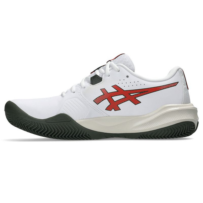 Asics Gel Challenger 15 Mens Clay Tennis Shoe - White/Cherry Tomato