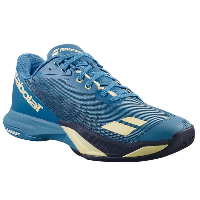 Babolat Jet Mach 4 All Court Mens Tennis Shoe - Blue/Lime Yellow
