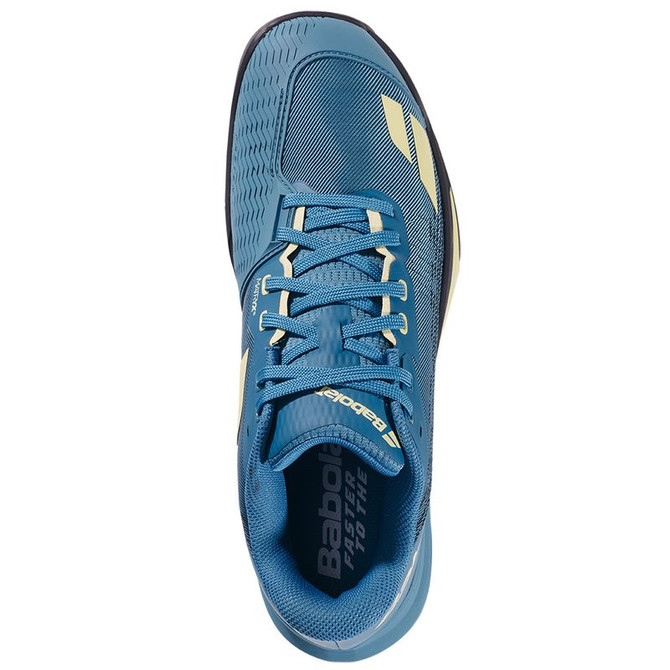 Babolat Jet Mach 4 All Court Mens Tennis Shoe - Blue/Lime Yellow