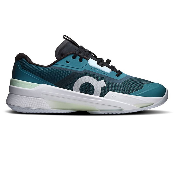 On The Roger Pro Fire Mens Clay Tennis Shoe - Storm/White
