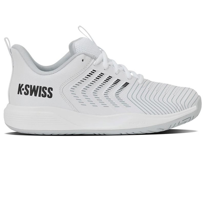 K Swiss Ultrashot Light Junior Tennis Shoe - White/Glacier Gray/Black