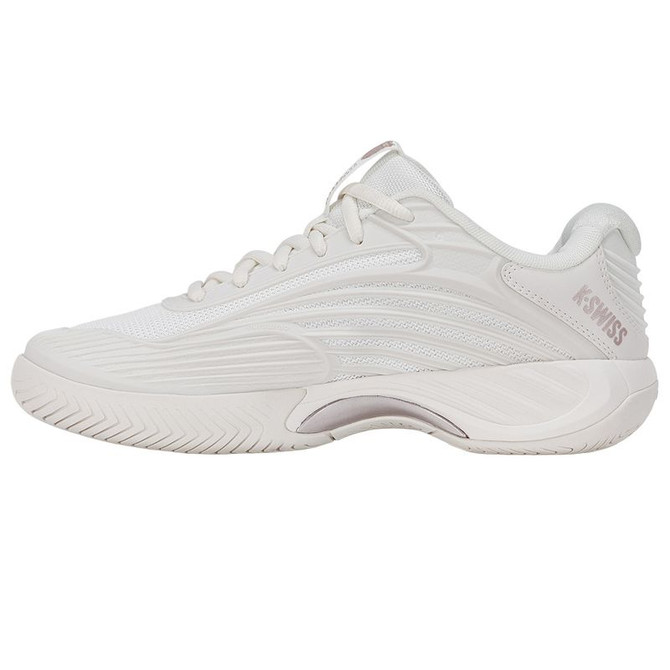 K Swiss Hypercourt Express 3 Womens Tennis Shoe - Blanc de Blanc/Rose Gold