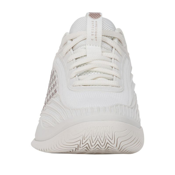 K Swiss Hypercourt Express 3 Womens Tennis Shoe - Blanc de Blanc/Rose Gold