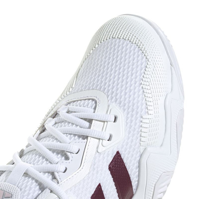 adidas Sole Match Control 2 Mens Tennis Shoe - White/Maroon/Grey