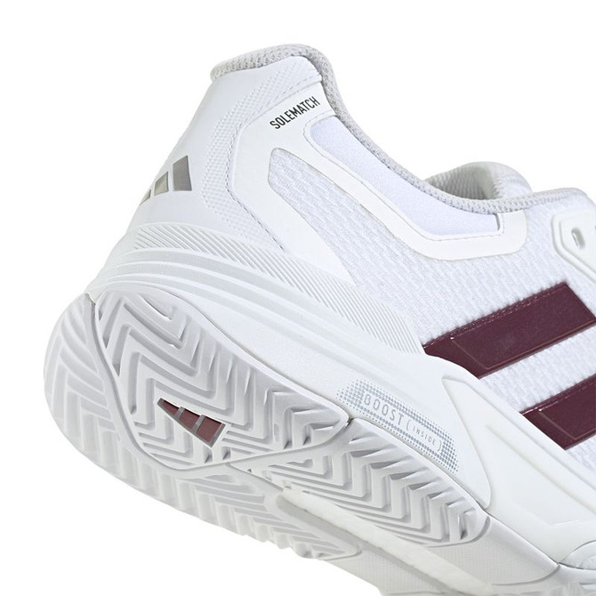 adidas Sole Match Control 2 Mens Tennis Shoe - White/Maroon/Grey