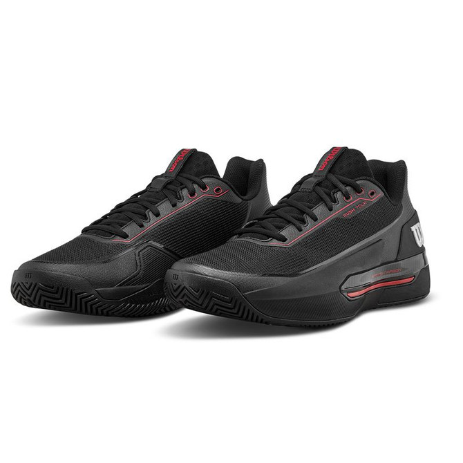 Wilson Rush Tour 5 Mens Tennis Shoe - Black/Wilson Red/Silver