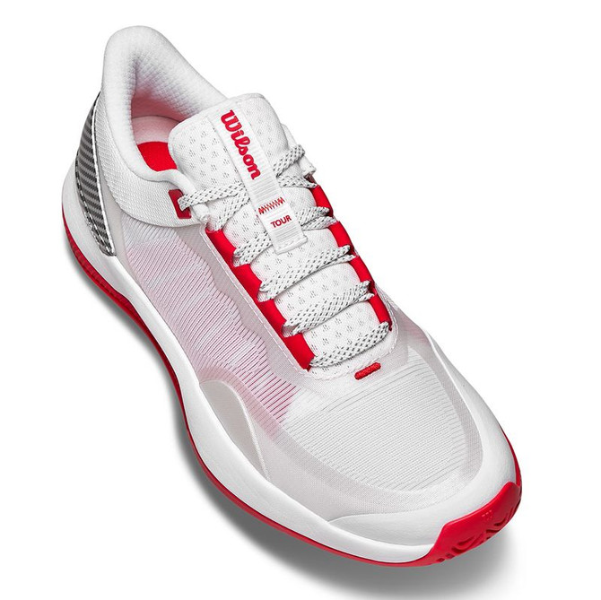 Wilson Intrigue Tour Womens Tennis Shoe - White/White/Wilson Red