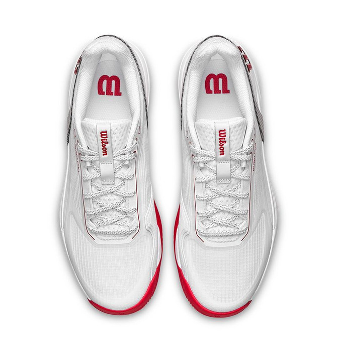 Wilson Rush Pro 5 Mens Tennis Shoe - White/Wilson Red/Black