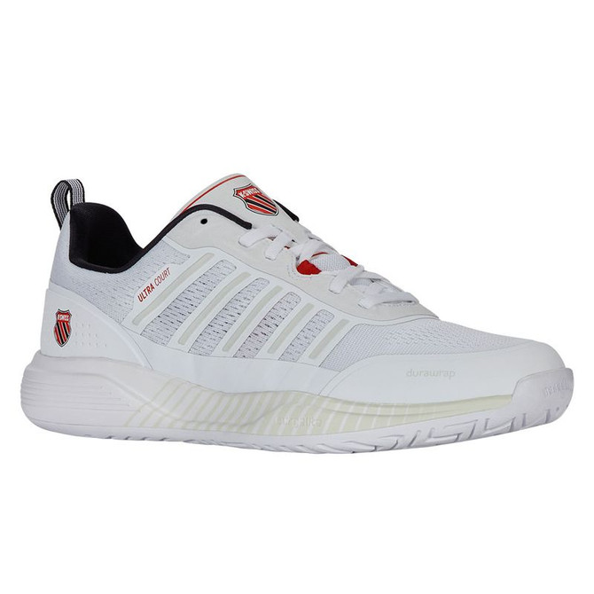 K Swiss Ultra Court Mens Pickleball Shoe - White/Black/Mars Red - 7