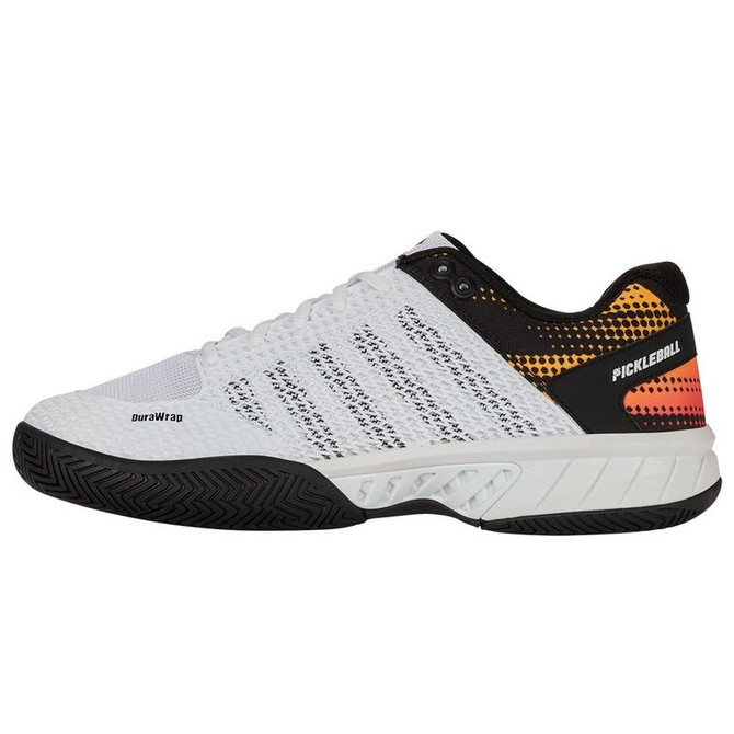 K Swiss Express Light Mens Pickleball Shoe - White/Daffodil - 3
