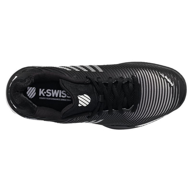 K Swiss Hypercourt Express 2 Mens Tennis Shoe - Black/White/HiRise - 6