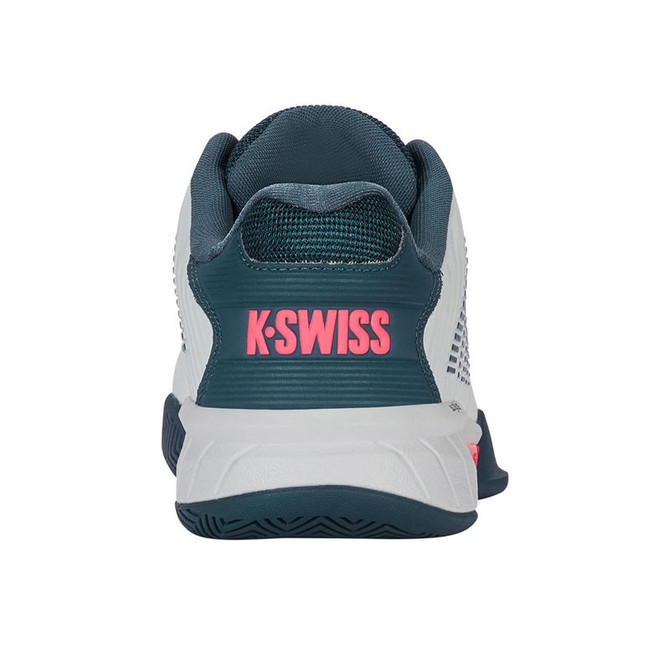 K Swiss Hypercourt Express 2 Mens Tennis Shoe - White/Stargazer/Neon Blaze - 6
