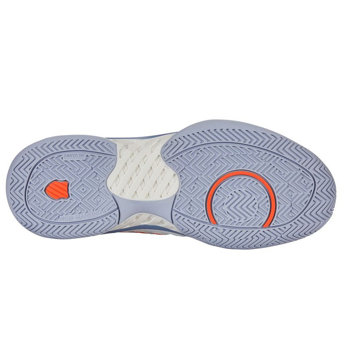 K Swiss Hypercourt Express 2 Mens Tennis Shoe - Lucent White/Infinity/Scarlet Ibis - 2