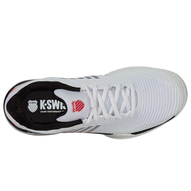 K Swiss Hypercourt Express 2 Mens Tennis Shoe - White/Black/Mars Red - 7