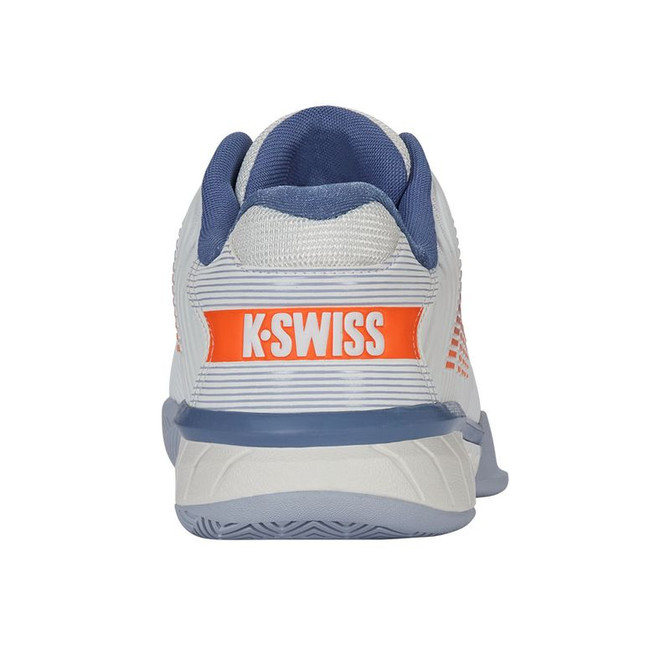 K Swiss Hypercourt Express 2 WIDE (2E) Mens Tennis Shoe - Lucent White/Infinity/Scarlet Ibis - 6