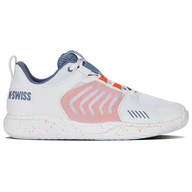 K Swiss Ultrashot Team Mens Tennis Shoe - Lucent White/Infinity/Scarlet Ibis
