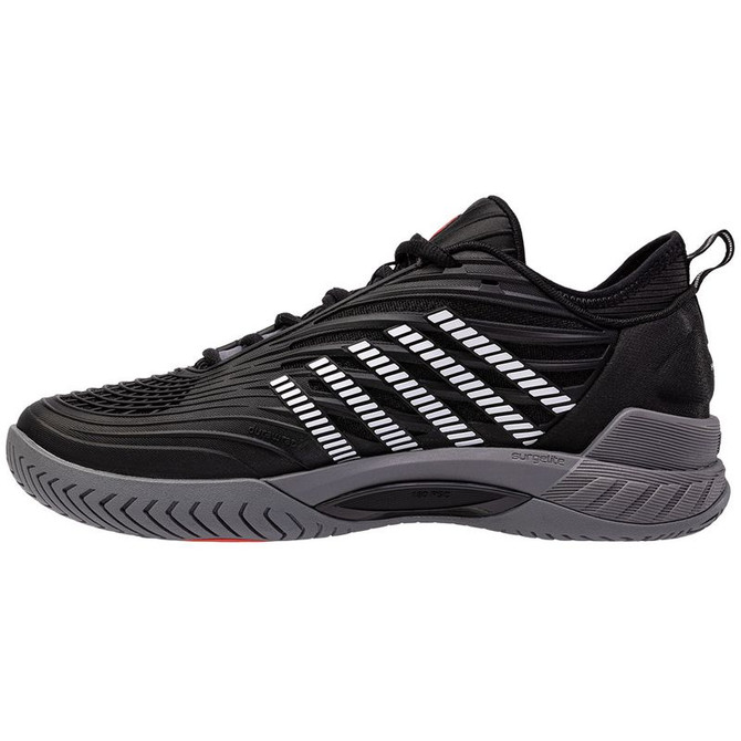 K Swiss Hypercourt Supreme 2 Mens Tennis Shoe - Black/Steel Gray/Firey Red - 3