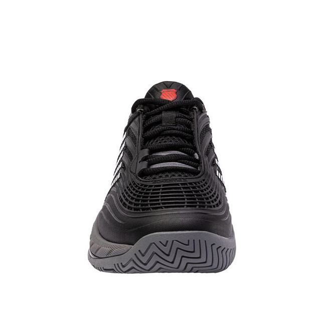 K Swiss Hypercourt Supreme 2 Mens Tennis Shoe - Black/Steel Gray/Firey Red - 4